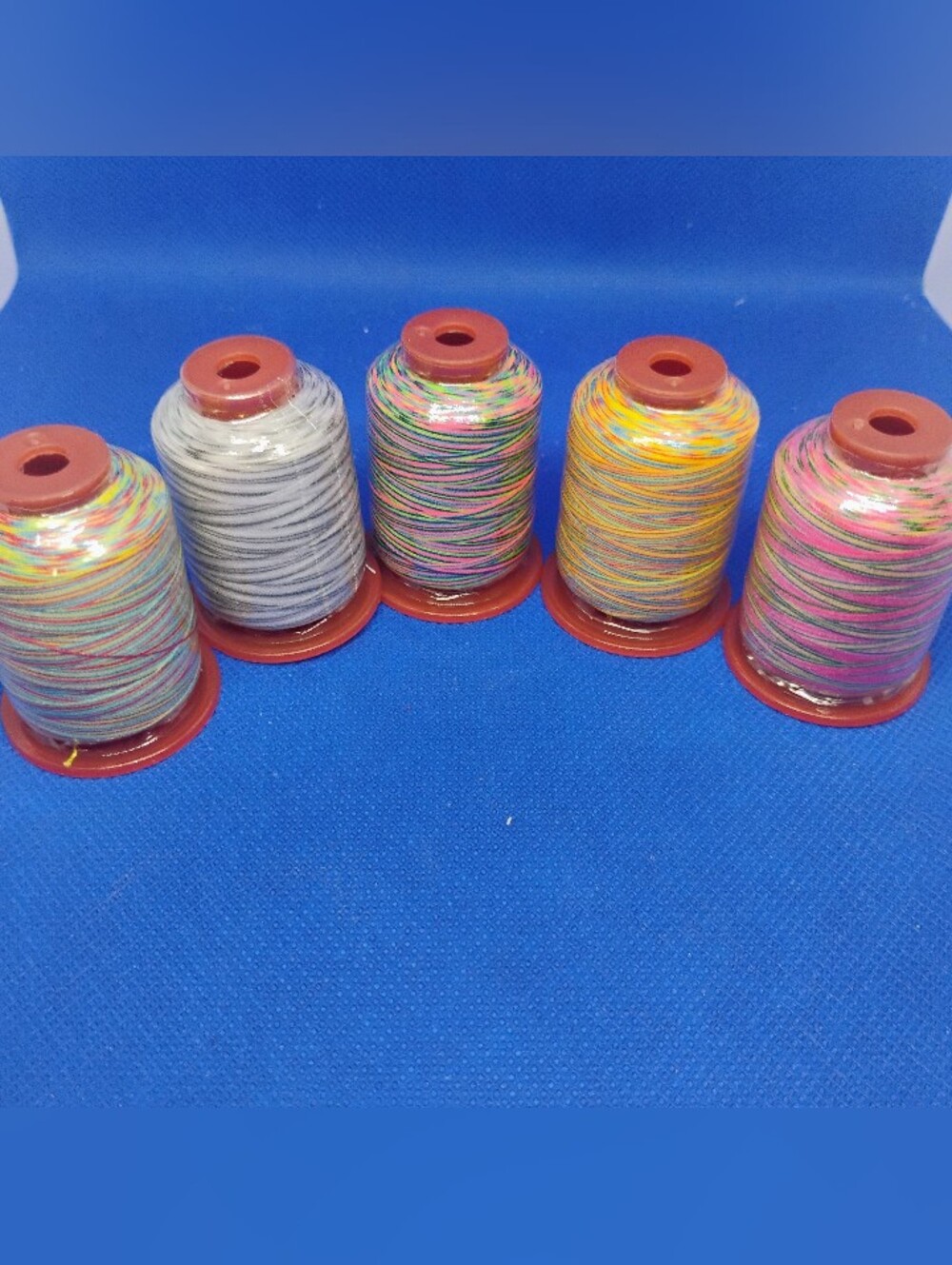 Multicolor Variegated Sewing Thread Spool - Assorted Bright Colors 550yds Each